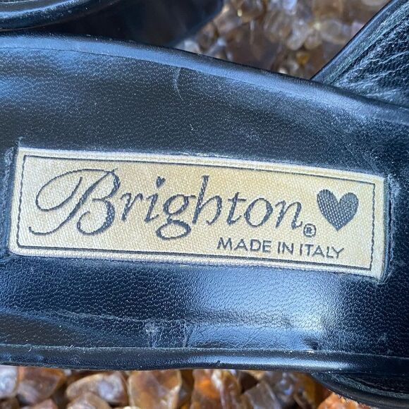 Brighton Black Ginger Slip-in Mule. Leather with Tassels. Size 7.5N. VGUC - Picture 6 of 6